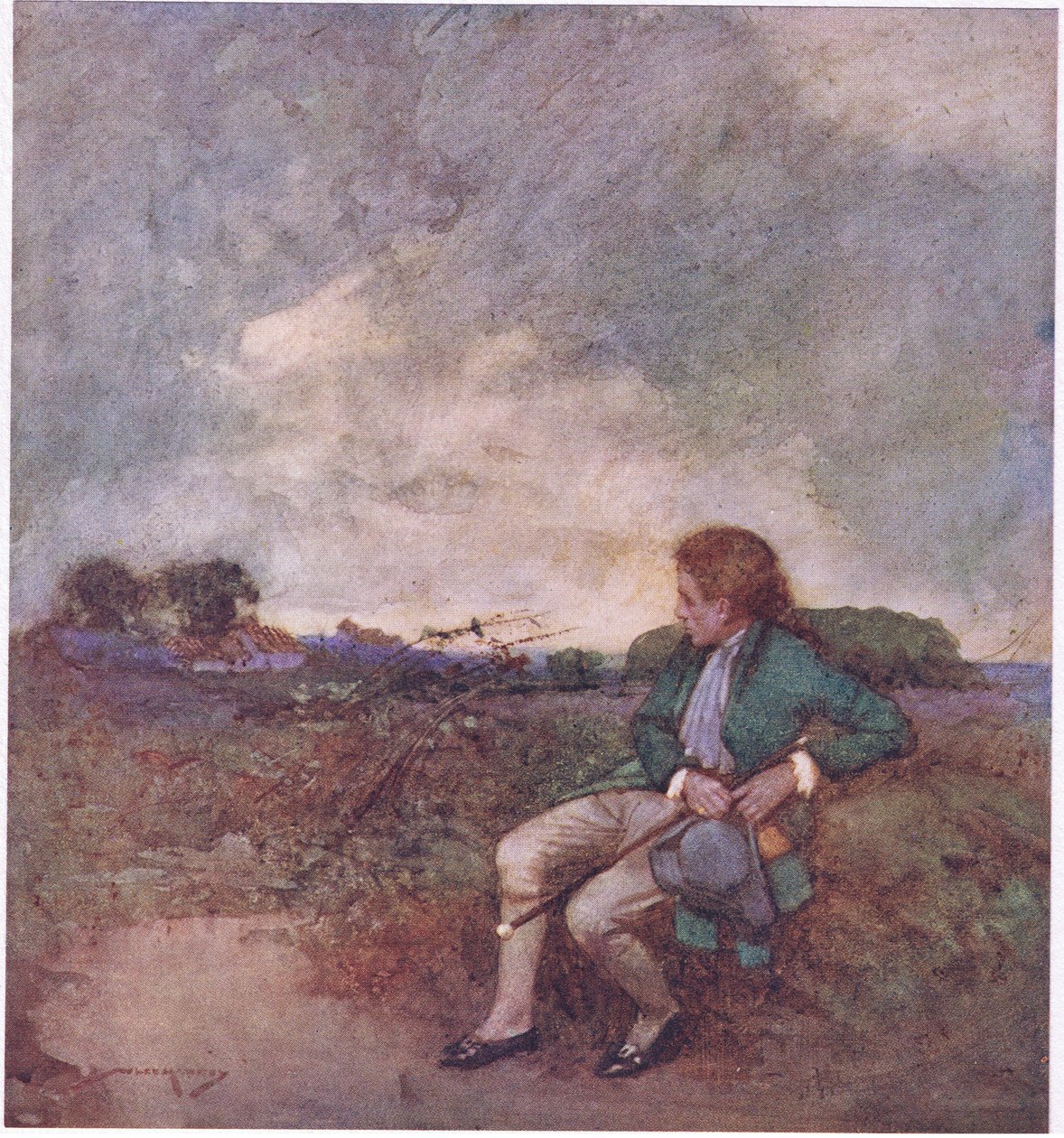 Hier, während ich meine einsamen Runden drehe, inmitten deiner verworrenen Wege und Ruinen von William Lee Hankey