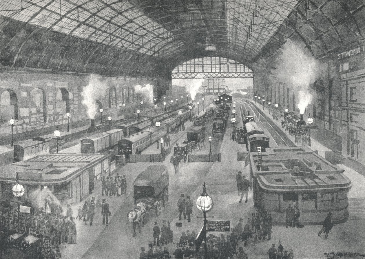 Cannon Street Station - Nacht, 1891 von William Luker