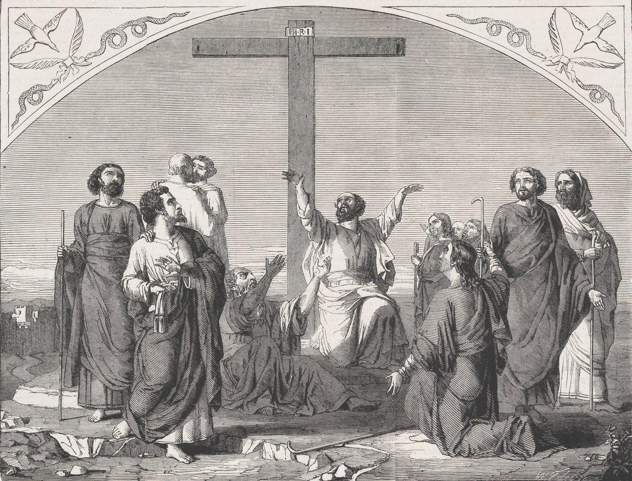 Die Mission der Apostel, aus Illustrated London News, 30. Oktober 1865 von William Luson Thomas