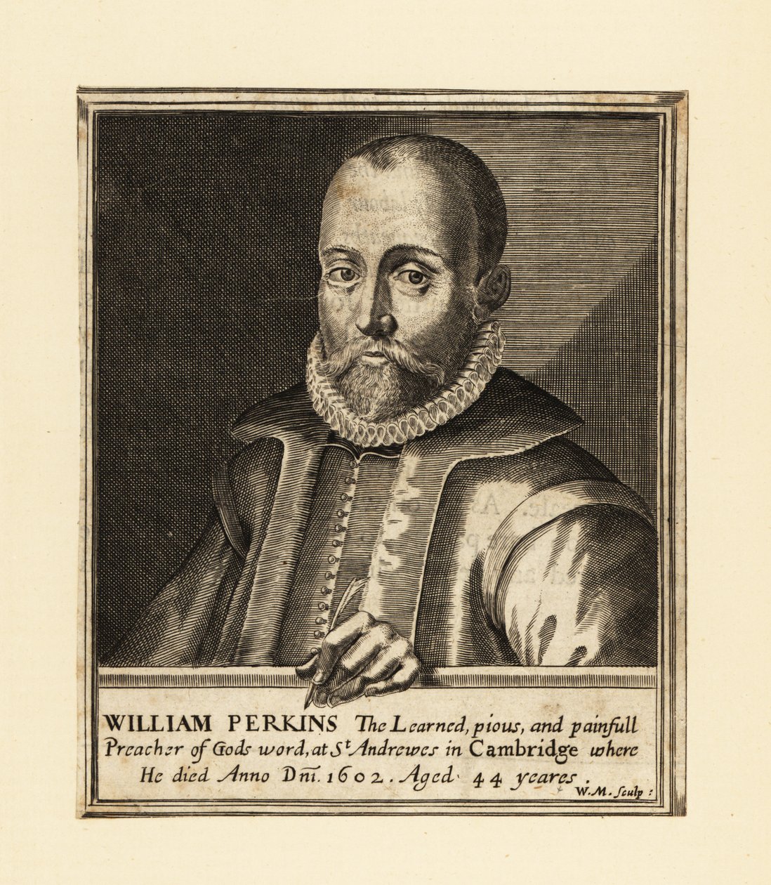 Porträt von William Perkins, englischer Geistlicher und Theologe aus Cambridge von William Marshall