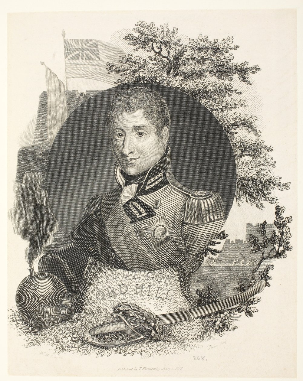 Generalleutnant Lord Hill KB, graviert von Brown, veröffentlicht von Kinnersley, 1815 von William Marshall Craig
