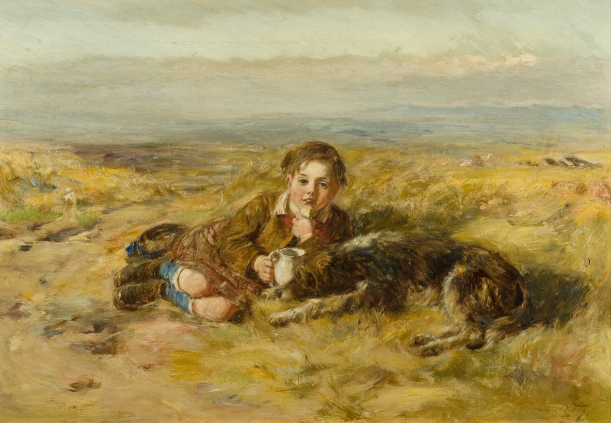 Der kleine Hirtenjunge [früher katalogisiert als Junge und Hund] von William McTaggart