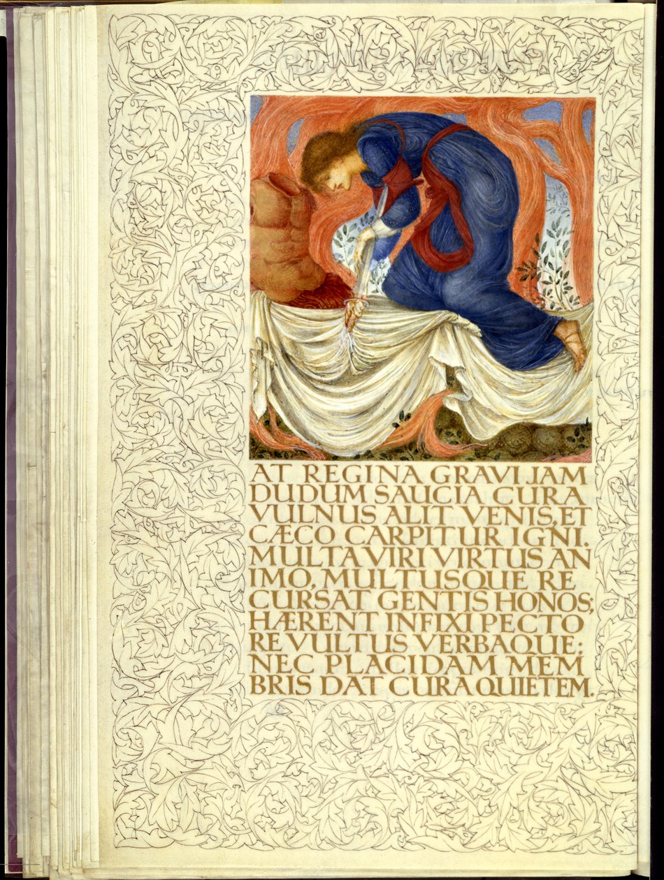 Dido ersticht sich selbst, Eröffnung von Buch IV von Virgils "Aeneis" von William Morris
