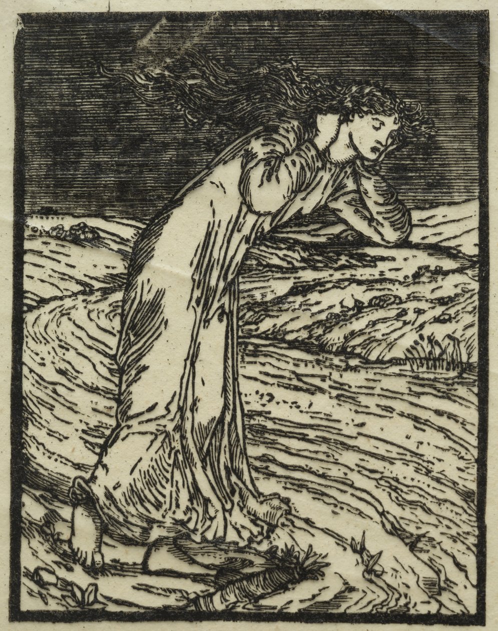 Psyche wirft sich in den Fluss von William Morris