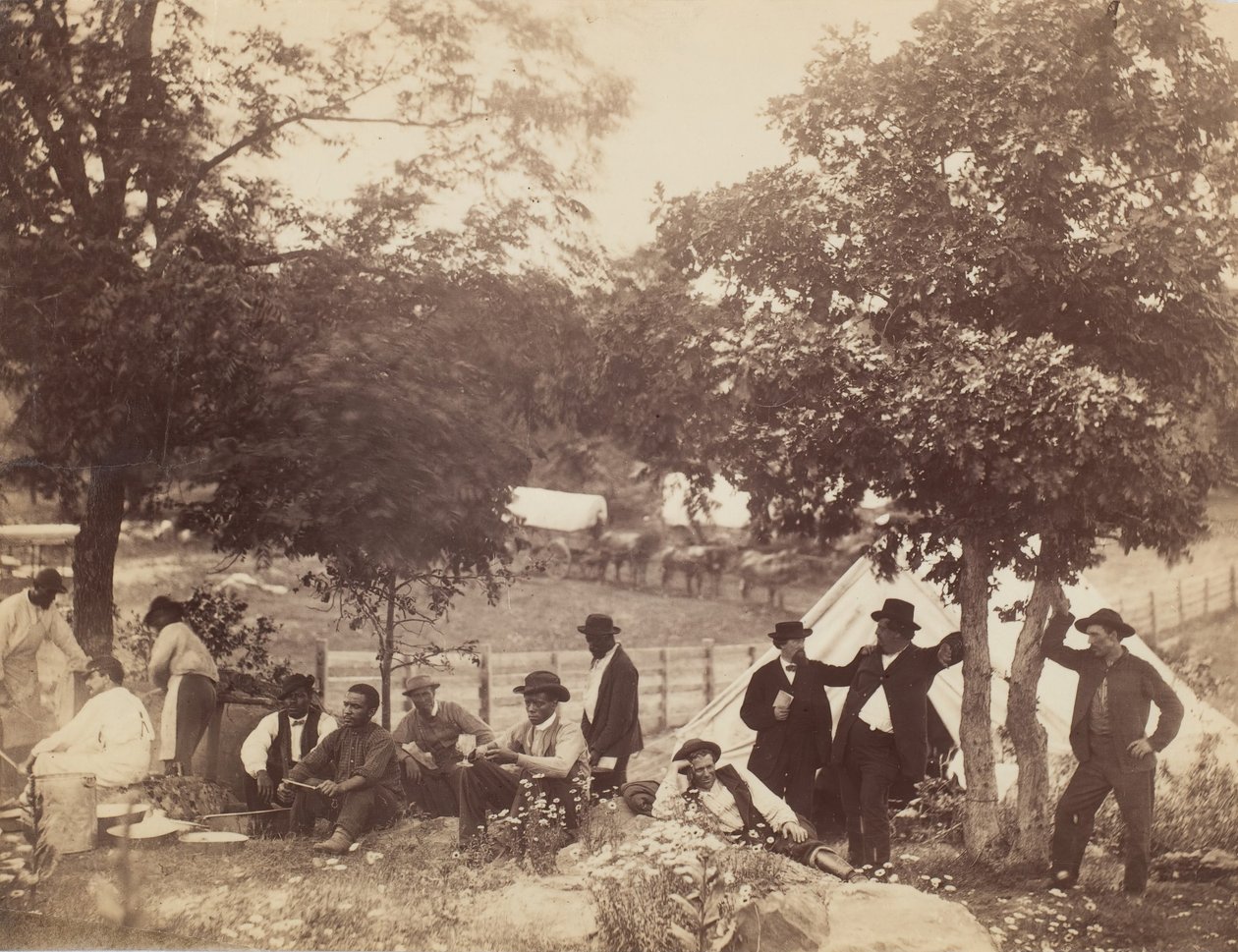 Lager von Captain Hoff, Rückansicht, Gettysburg, Pennsylvania, Juli 1865 von William Morris Smith