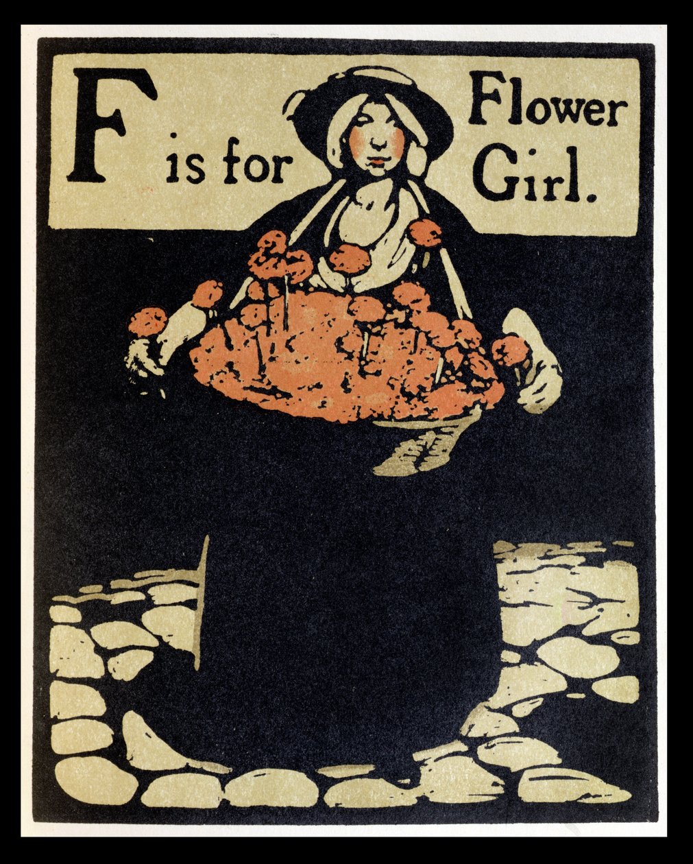 F ist für Blumenmädchen, Illustration aus 