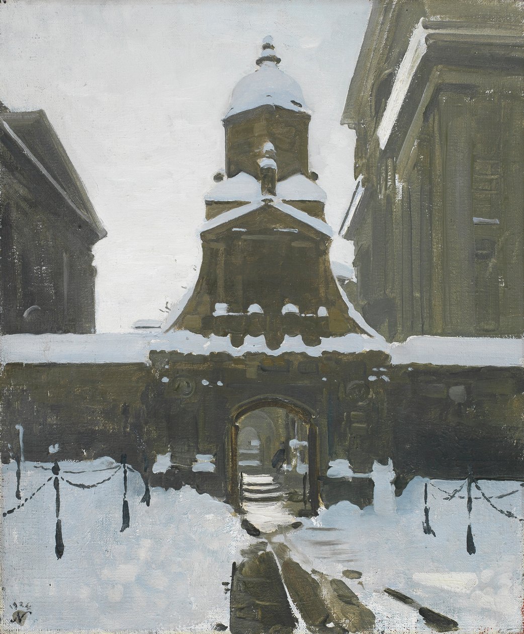 Das Ehrentor im Schnee von William Nicholson
