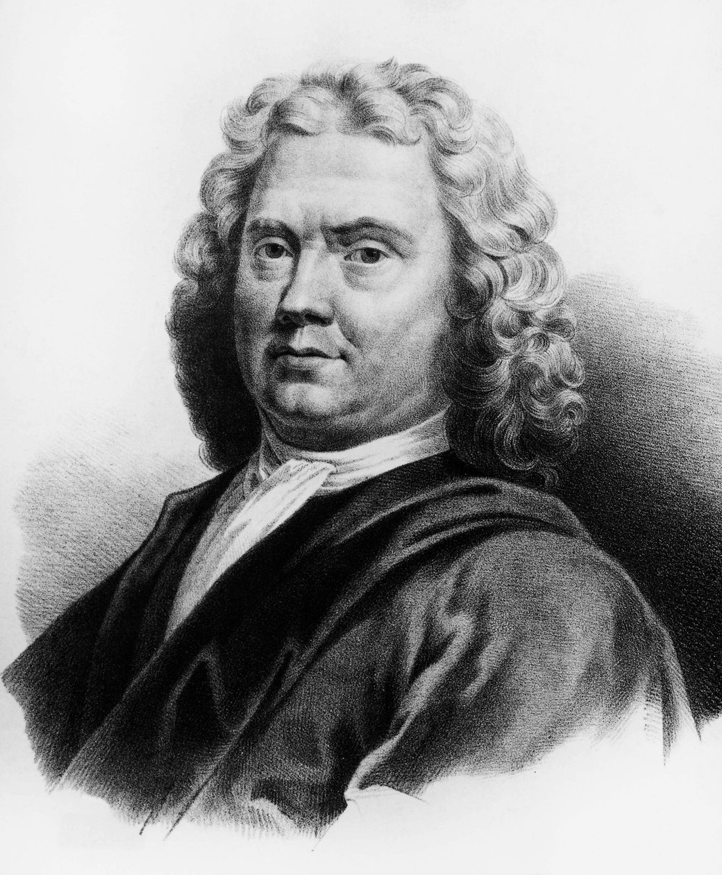 Porträt von Herman Boerhaave, niederländischer Arzt, Chemiker und Botaniker, Gravur von Nicolas Toussaint Charlet