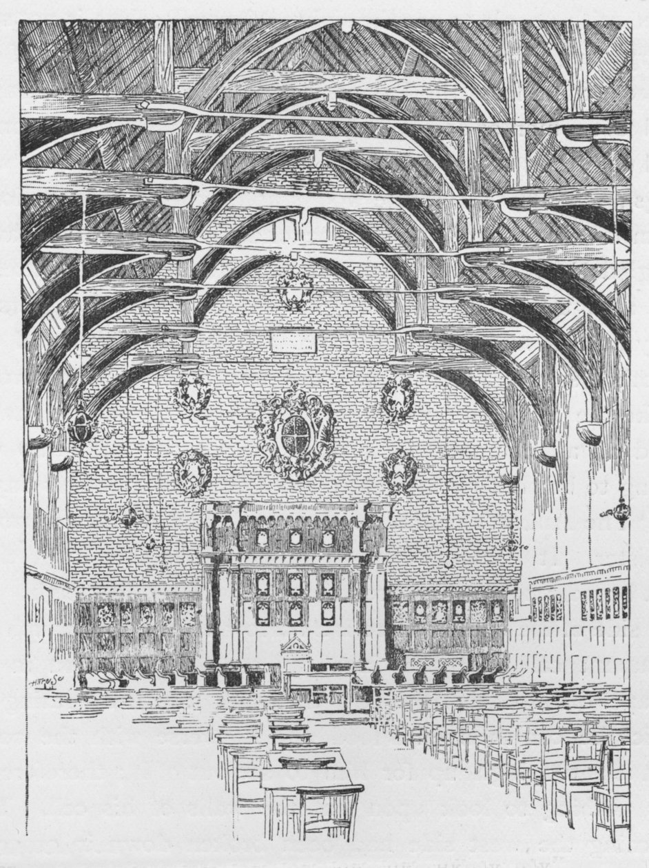 Das Westminster Schulzimmer, ehemals das Abtsschlafsaal von William Patten