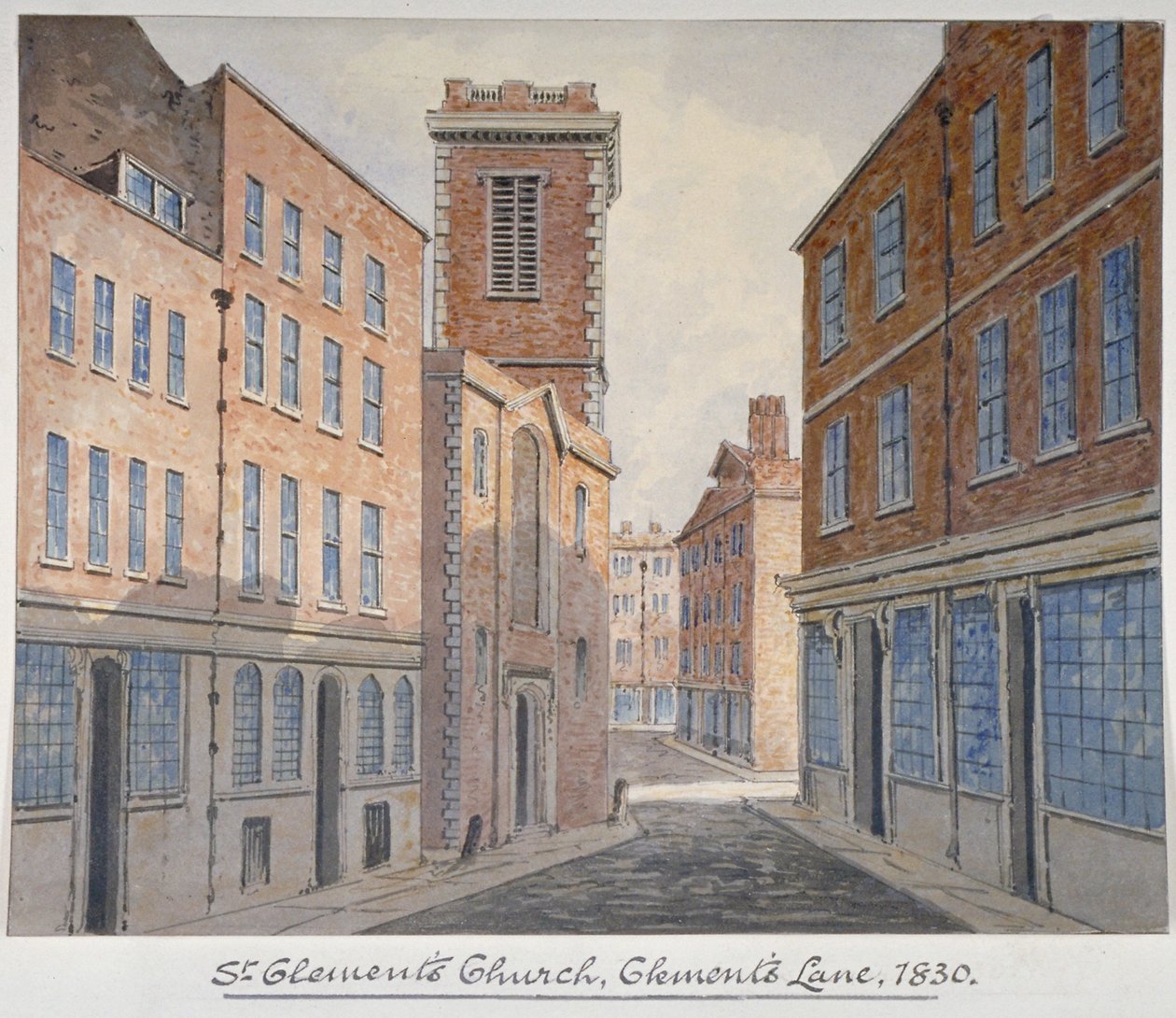 Kirche St. Clement, Eastcheap, City of London, 1830 von William Pearson