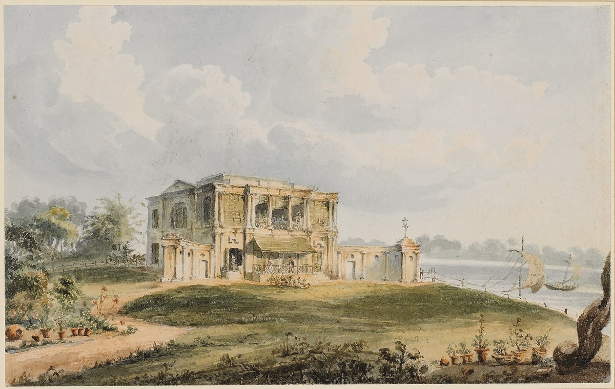 Ansicht des Hauses von Charles Prinsep, Ishura am Hooghly-Fluss von William Prinsep