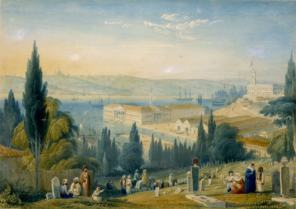 Türkische Marinegebäude am Goldenen Horn von William Purser