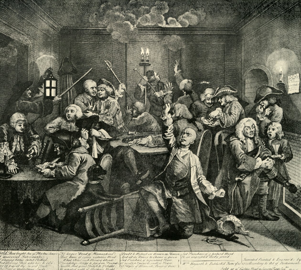 Glücksspiel im Whites Club, 1734 von William Radclyffe