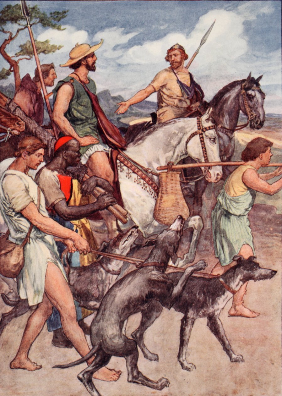 Pelopidas auf dem Weg nach Theben, Illustration aus 