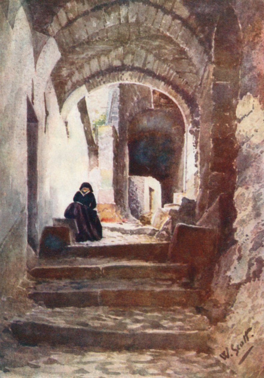 Straße in Apricale von William Scott