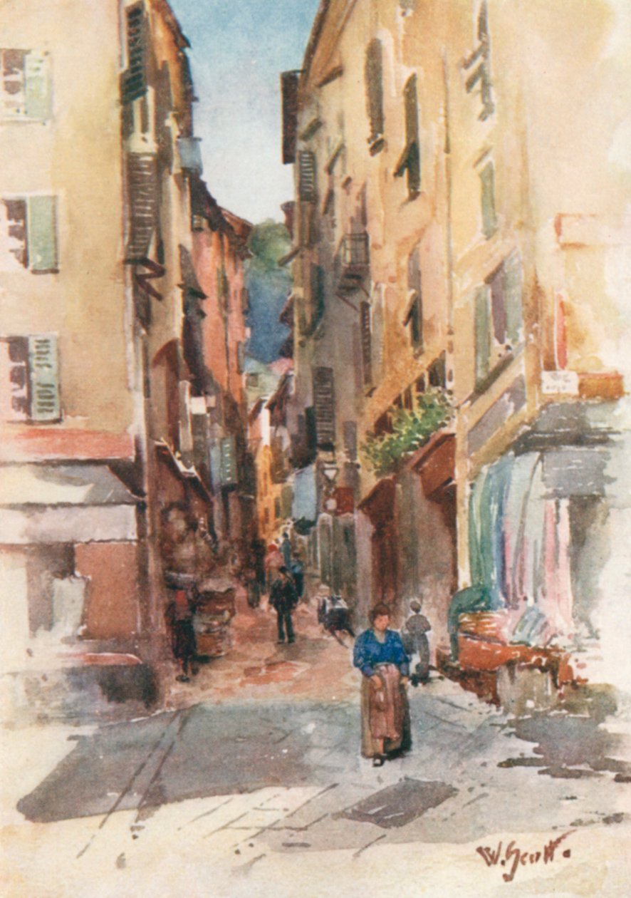Straße in der Altstadt, Nizza von William Scott