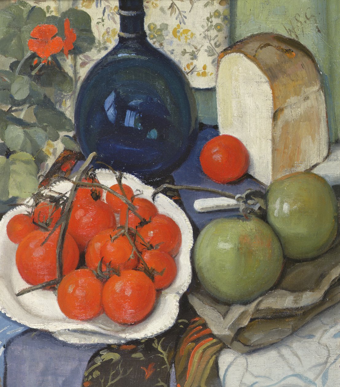 Stillleben mit Tomaten und Äpfeln von William Somerville Shanks