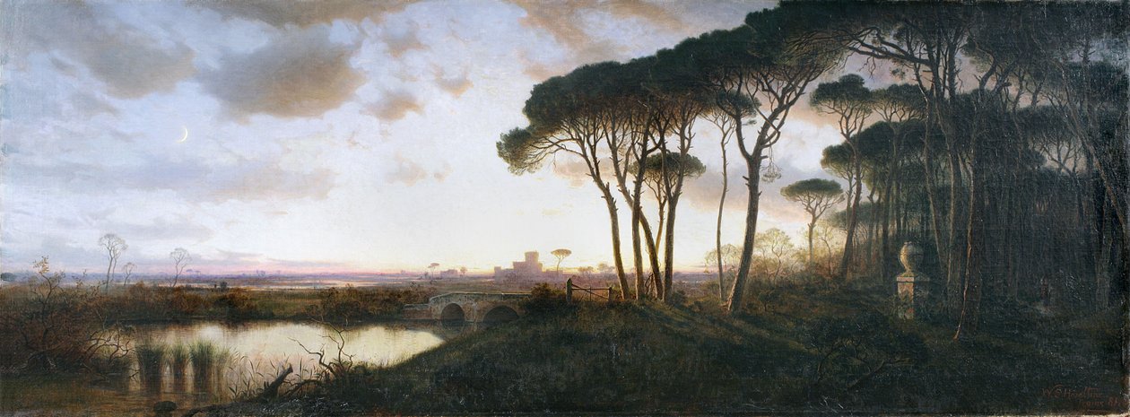 Schloss von Ostia, gesehen vom Pinienwald von Castel Fusano, 1881