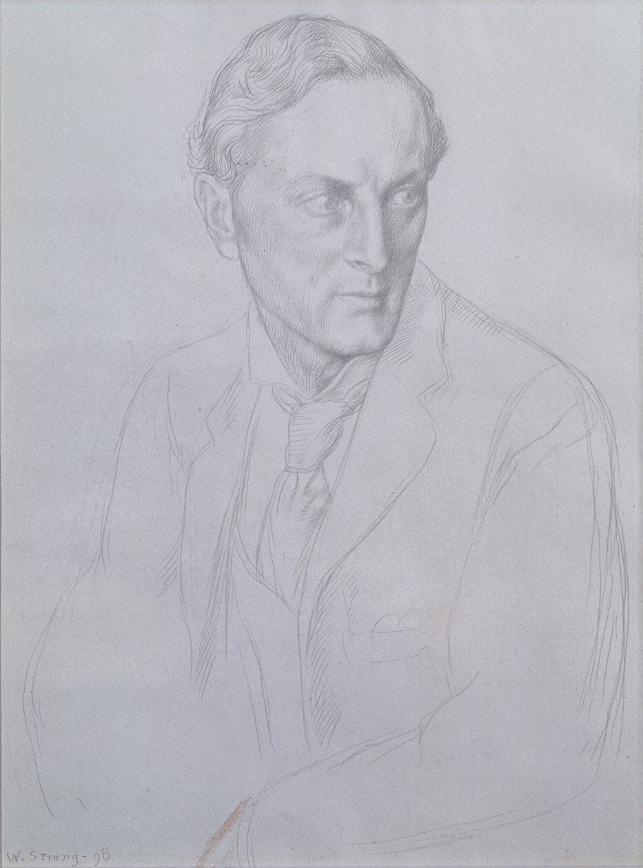 Porträt von Sir Henry John Newbolt (1862-1938), Dichter von William Strang