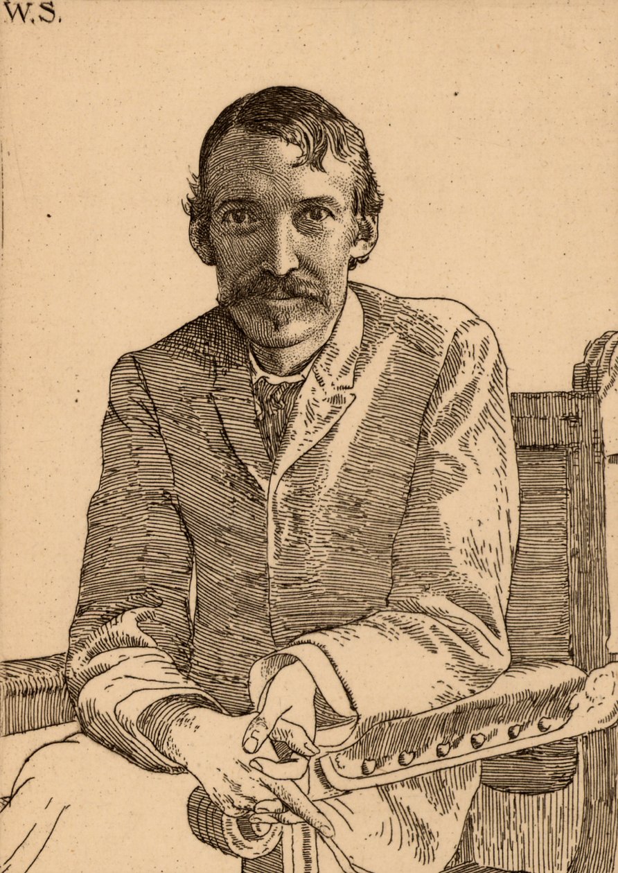Robert Louis Balfour Stevenson (1850-1894) schottischer Autor von William Strang