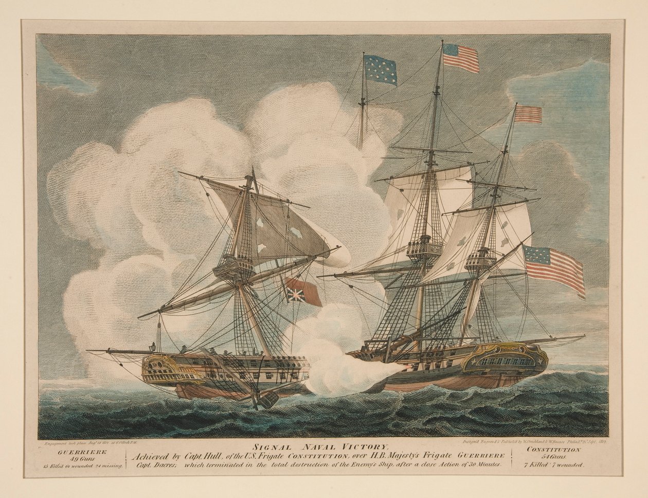 Signal-Sieg der Marine, Constitution und Guerrière von William Strickland