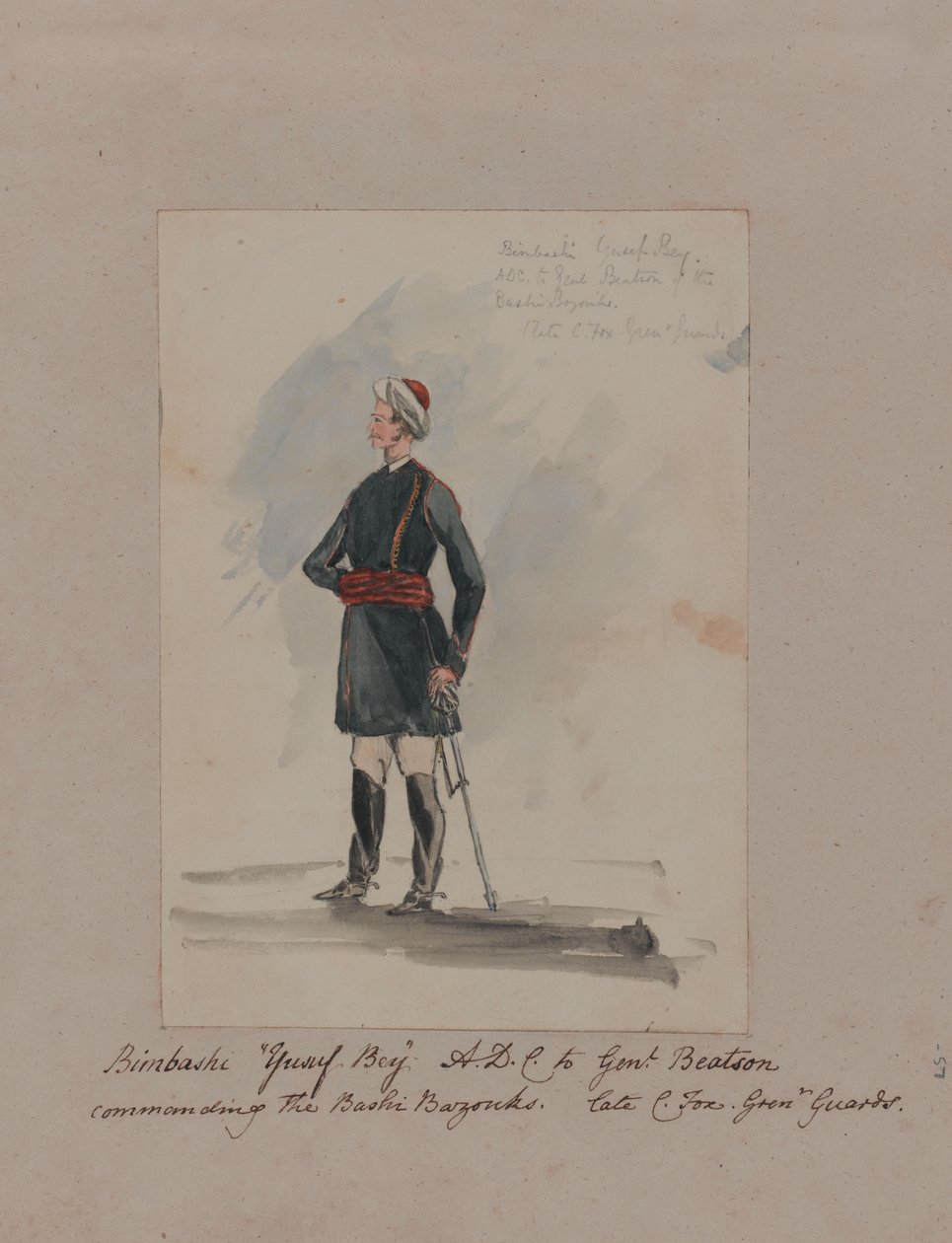 Bimbashi Yusuf Bey A.D.C. zu Genl. Beatson, Kommandant der Bashi Bazouks. Später C. Fox. Grenadier Guards von William Thomas Markham