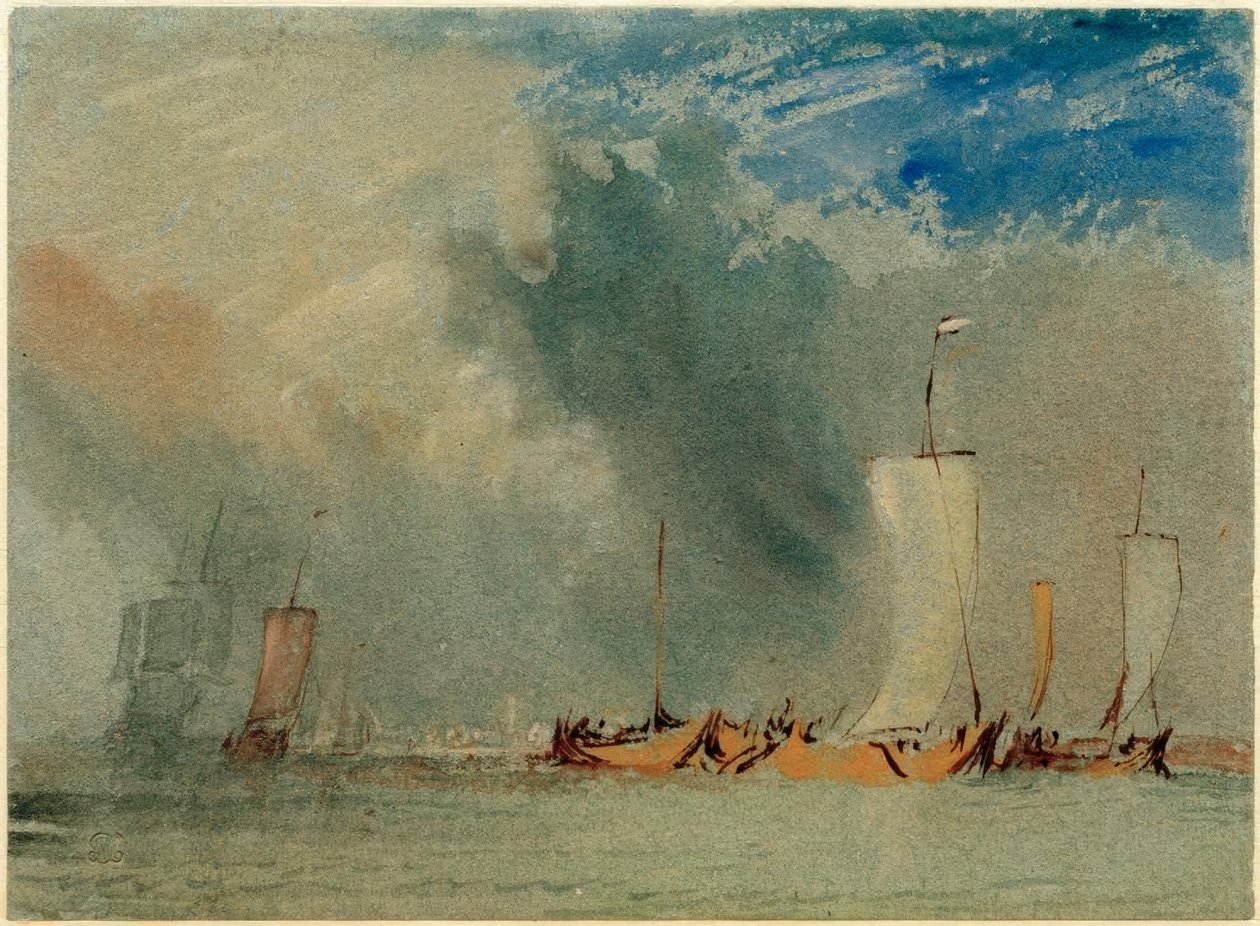 Nahe Nantes: Loire-Kähne im Windstoß von Joseph Mallord William Turner