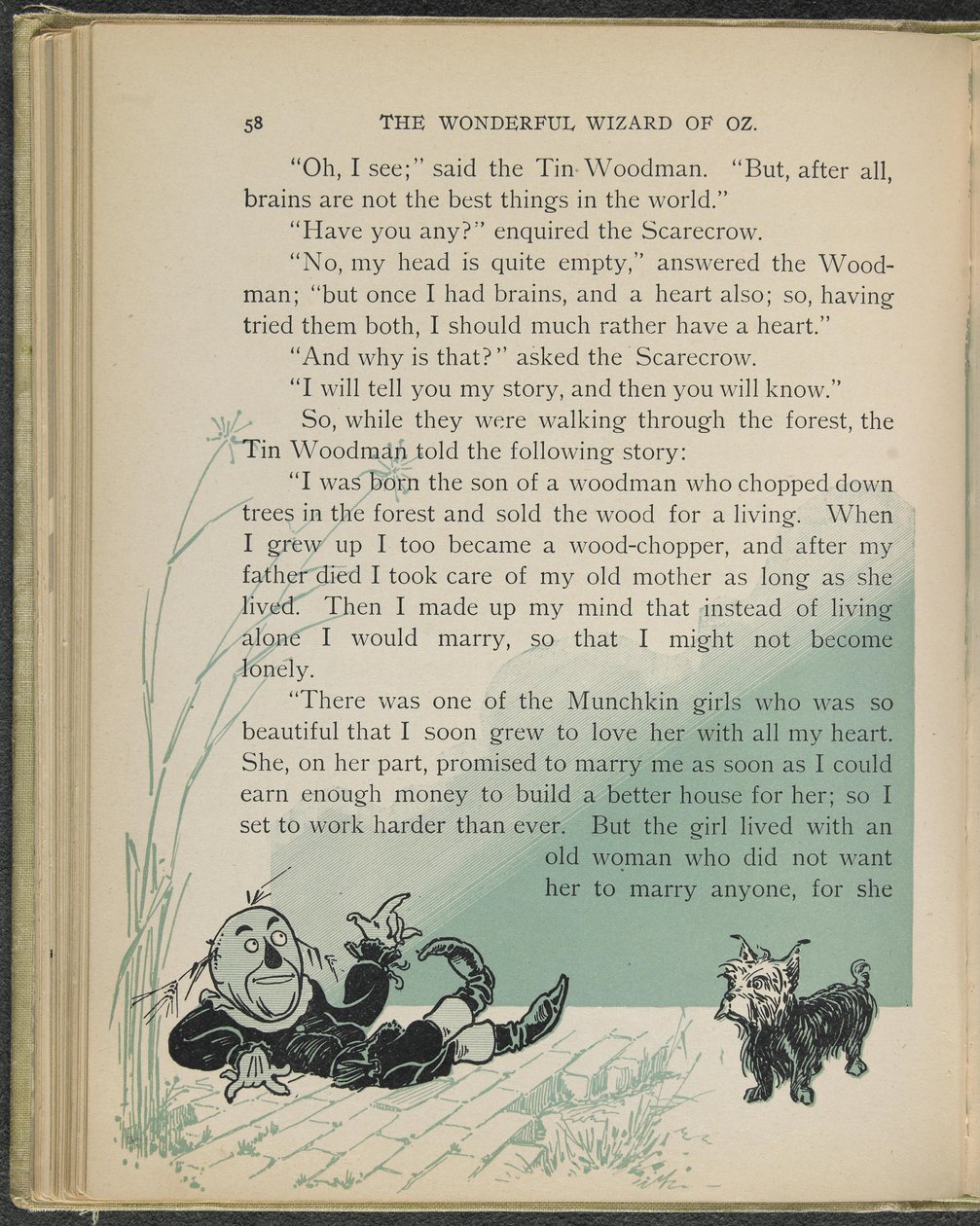 Illustration aus "Der wunderbare Zauberer von Oz" von Lyman Frank Baum von William Wallace Denslow