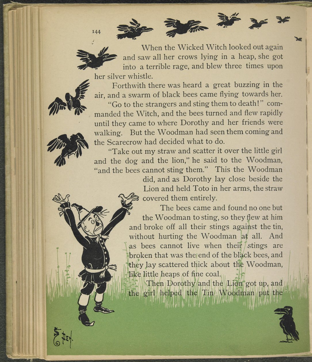Illustration aus "Der wunderbare Zauberer von Oz" von Lyman Frank Baum von William Wallace Denslow