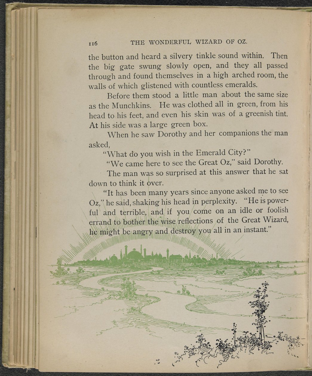 Illustration aus "Der wunderbare Zauberer von Oz" von Lyman Frank Baum von William Wallace Denslow
