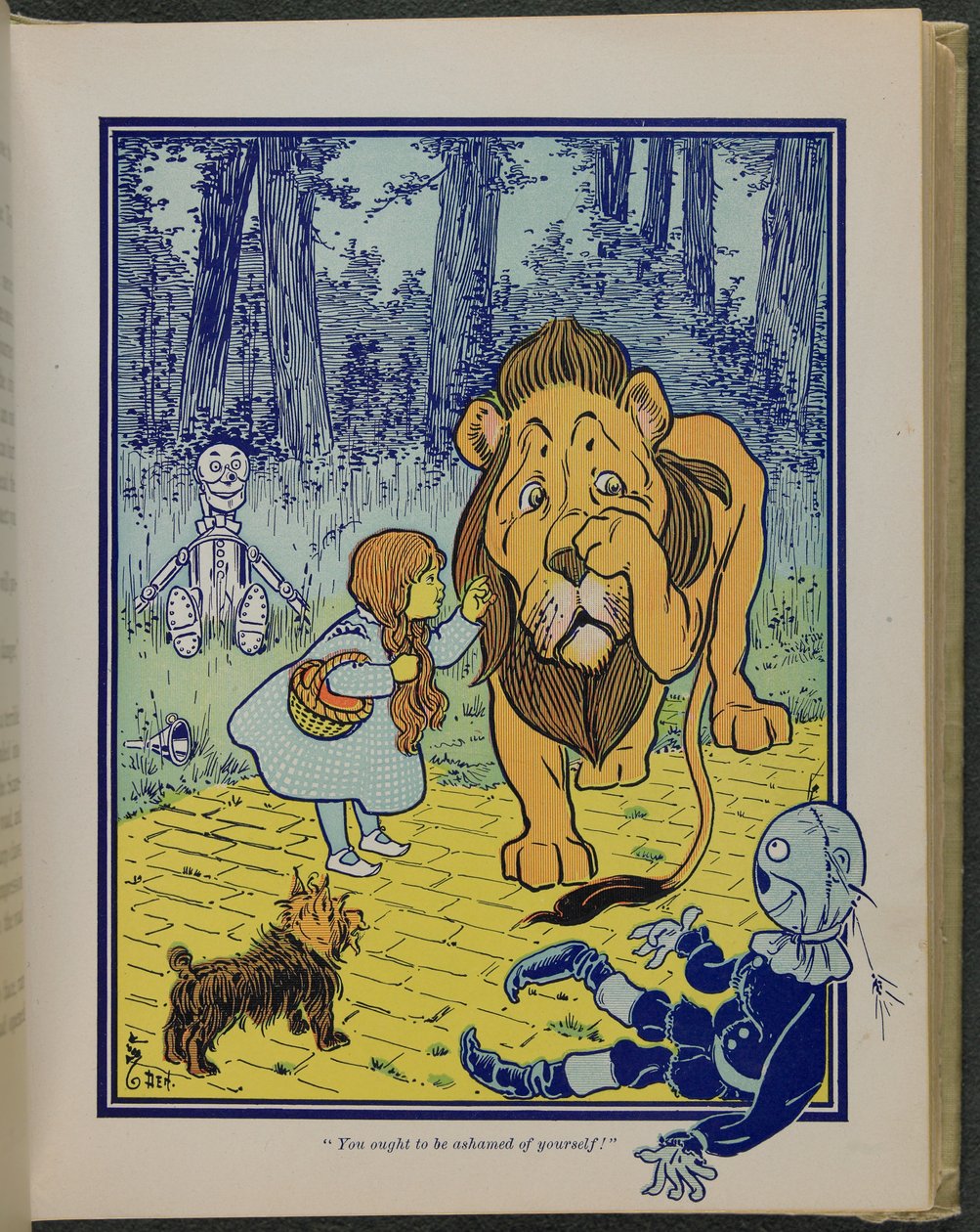 "Du solltest dich schämen", Illustration aus "Der wunderbare Zauberer von Oz" von Lyman Frank Baum von William Wallace Denslow
