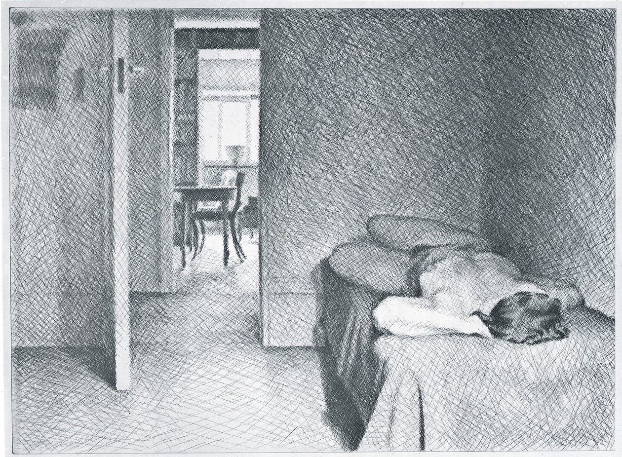 Interieur mit Akt von William Wilkins