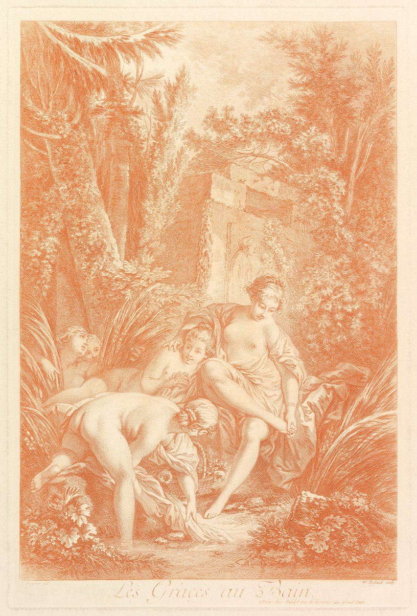 Die Grazien im Bad, 1756 von William Wynne Ryland