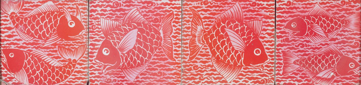 Fliese mit Fischdesign von William de Morgan