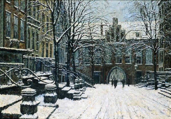 Mariacka-Straße, Danzig im Winter von Willibald Werner