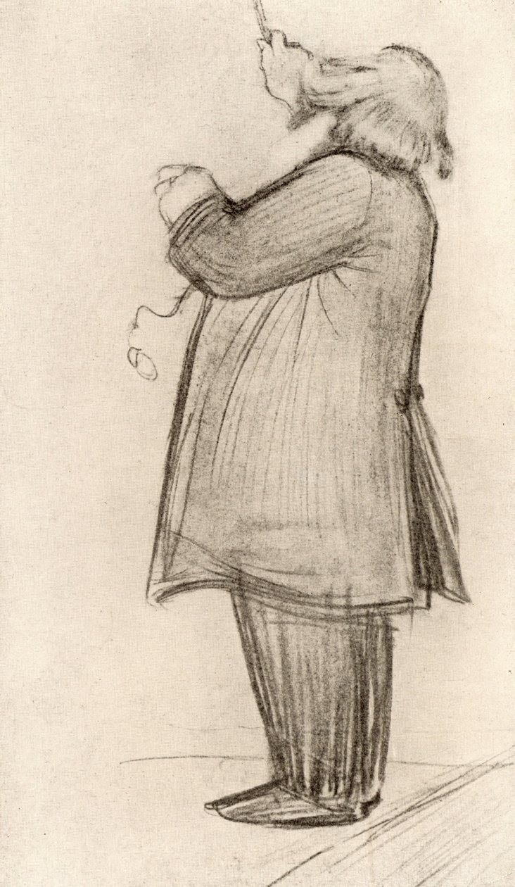Johannes Brahms (1833-1897), deutscher Komponist, dirigierend von Willy von Beckerath