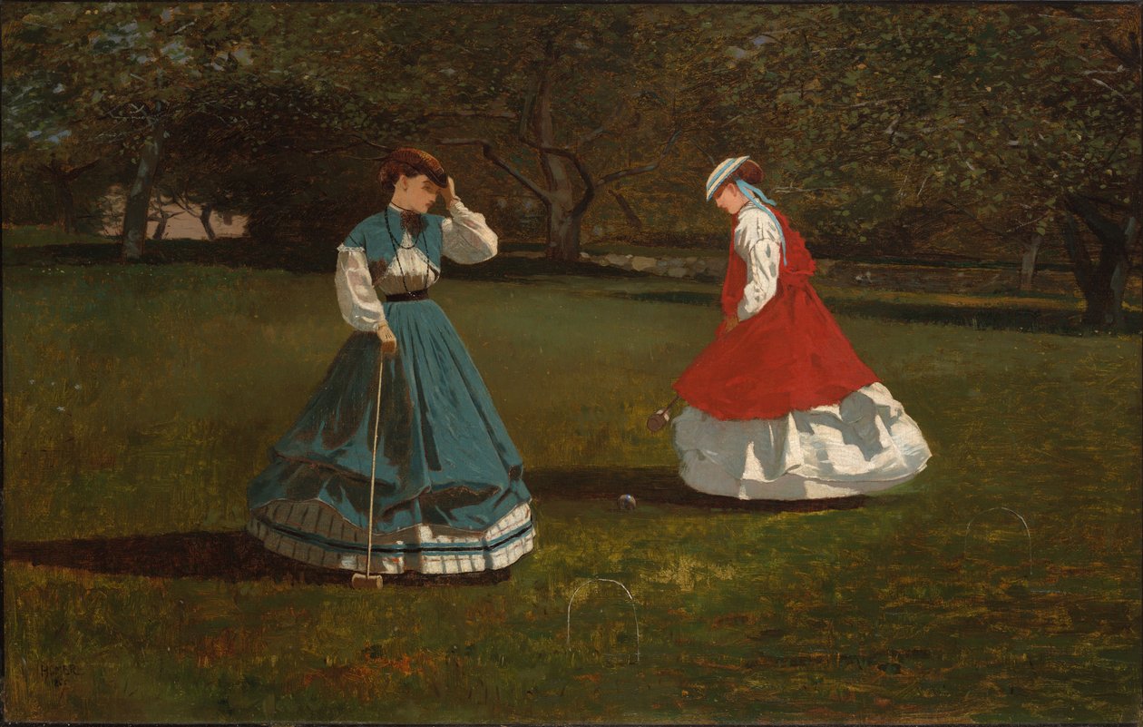 Ein Spiel Krocket von Winslow Homer