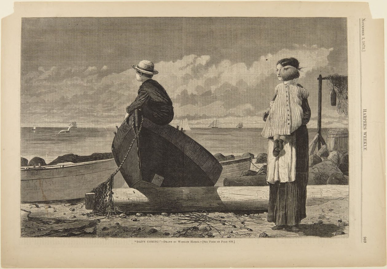 Papa kommt! von Winslow Homer
