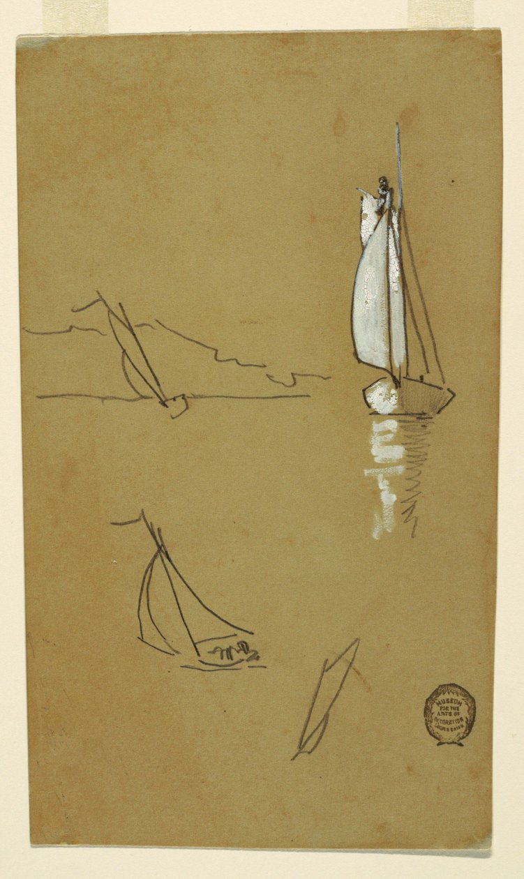 Vier Skizzen von Schaluppen, 1880 von Winslow Homer