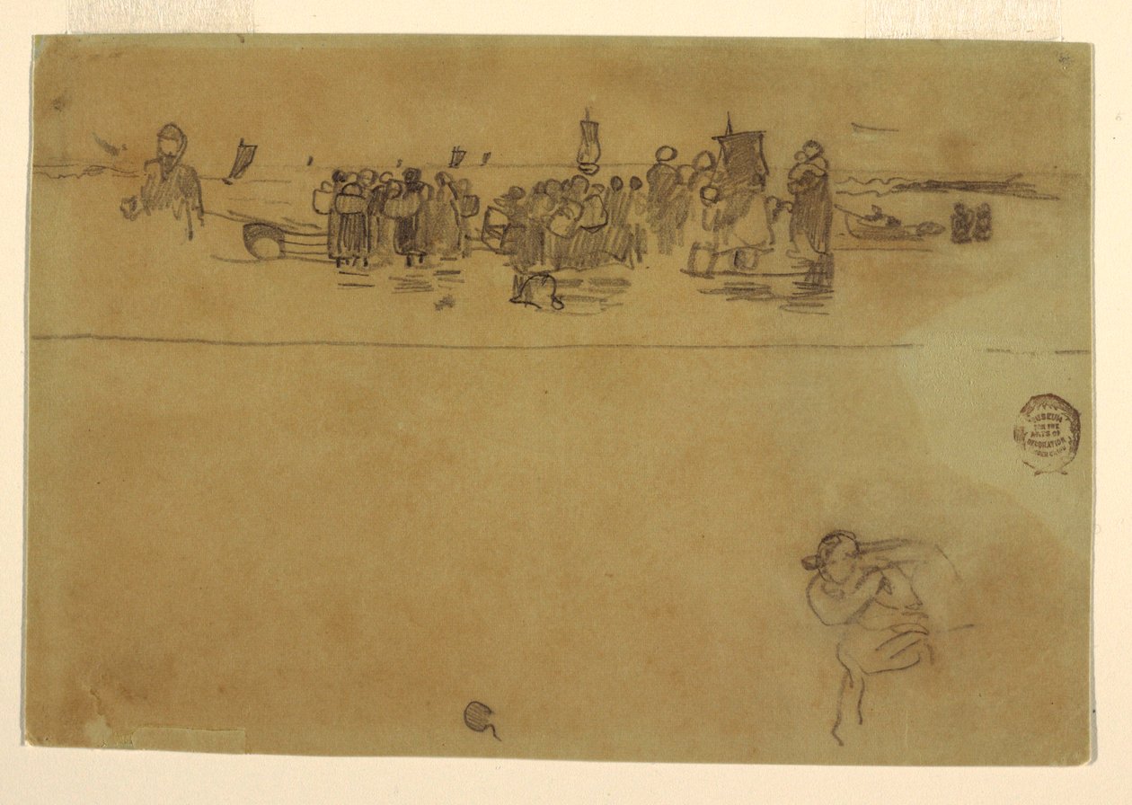 Frauengruppen am Strand, Cullercoats, England von Winslow Homer