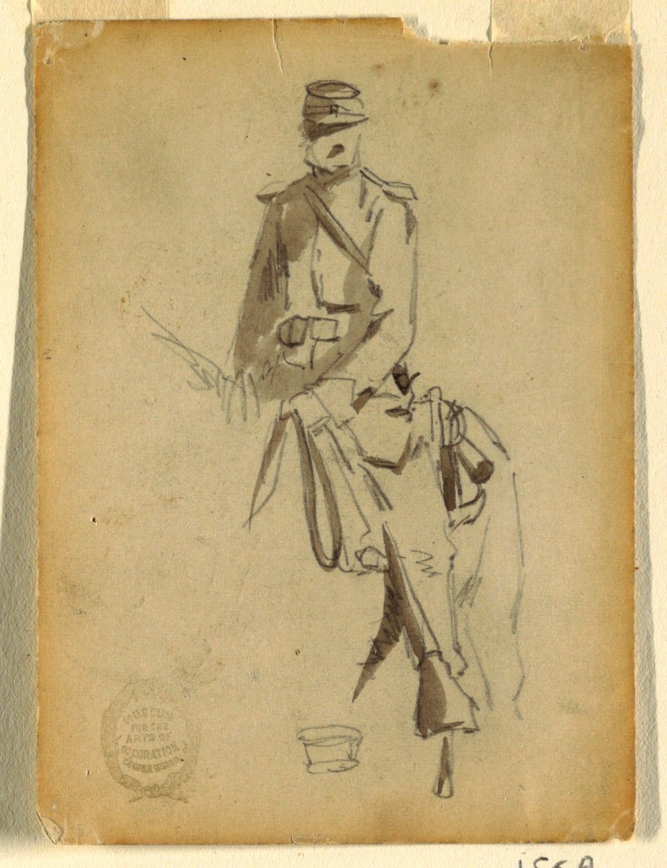 Zeichnung, Berittener Kavallerieoffizier, 1862 von Winslow Homer