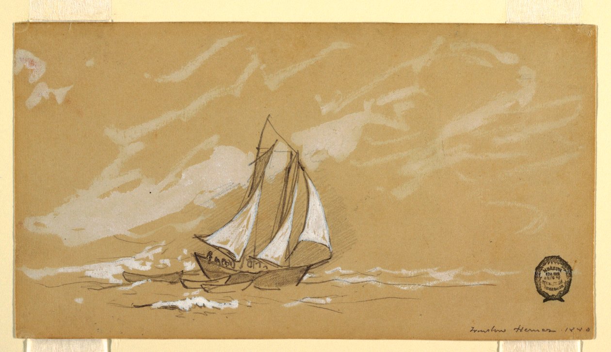 Schoner mit drei Dories, 1880 von Winslow Homer