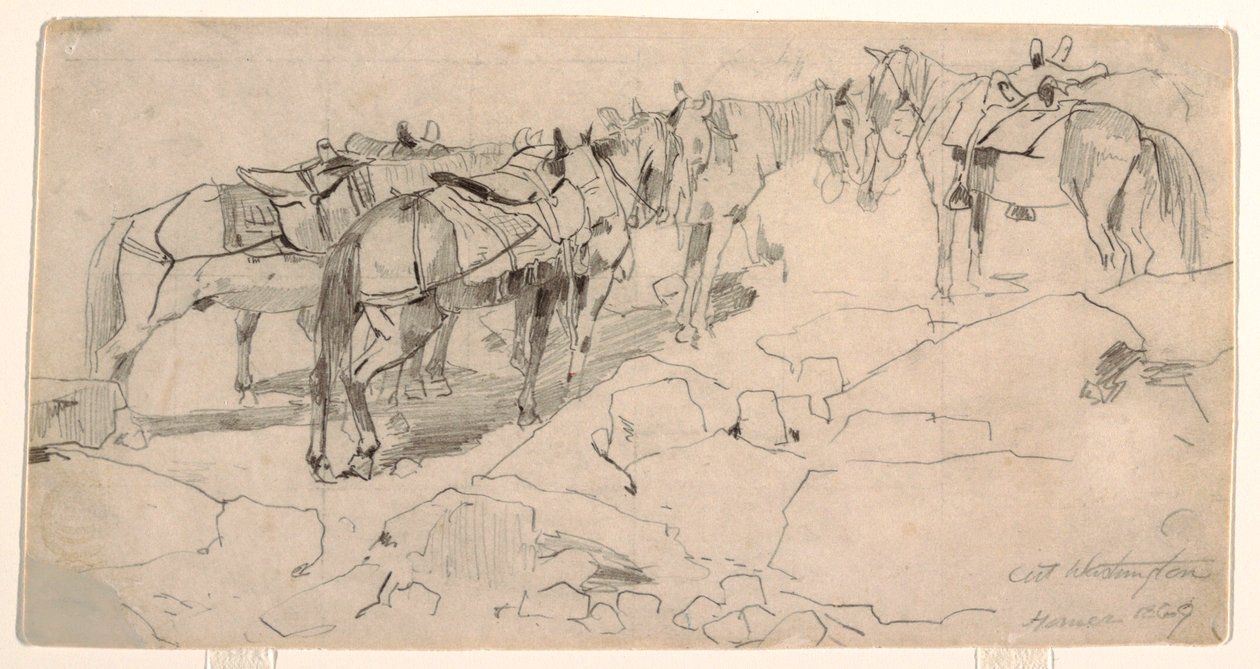 Studie für "Mount Washington" und "Der Gipfel des Mt. Washington" von Winslow Homer