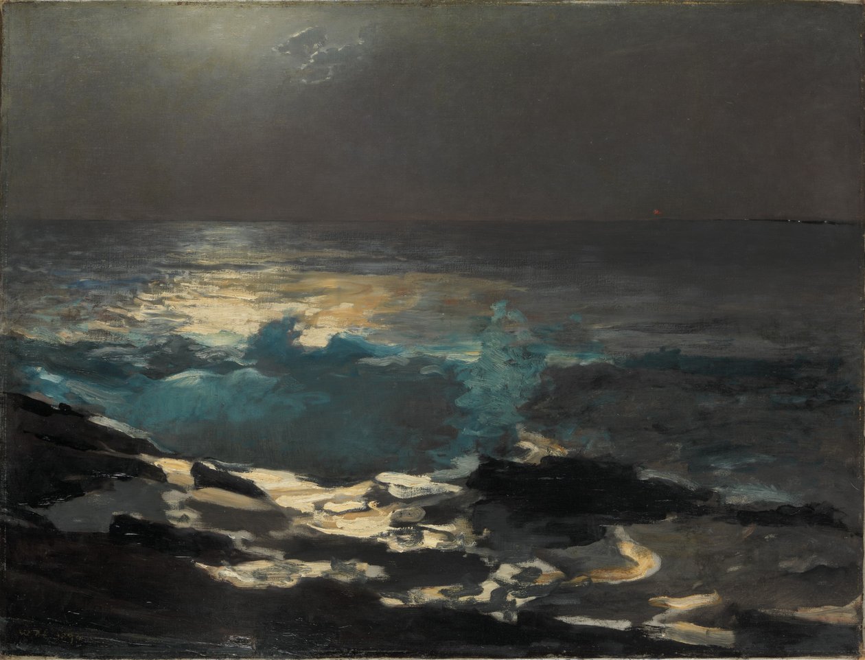 Mondlicht, Wood Island Light von Winslow Homer