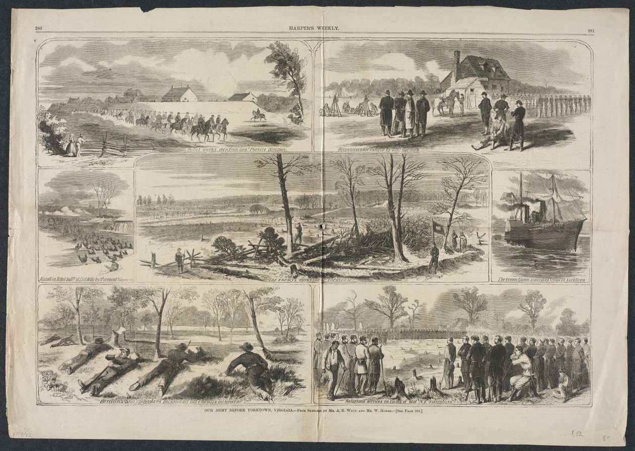 Unsere Armee vor Yorktown, Virginia, 1862 von Winslow Homer