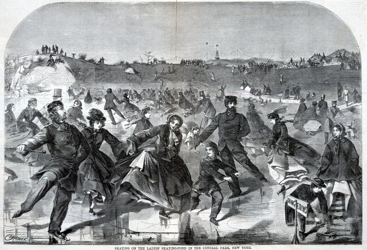Schlittschuhlaufen auf dem Damen-Schlittschuhteich - Central Park, aus Harper