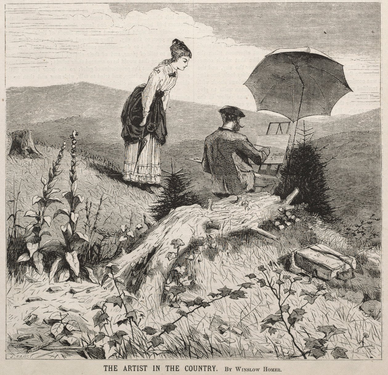 Der Künstler auf dem Land, 1869 von Winslow Homer