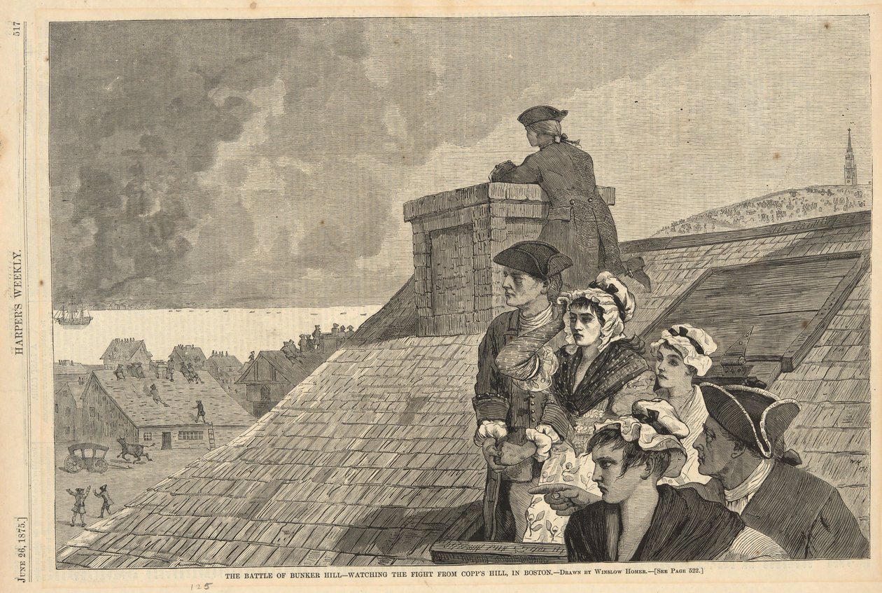 Die Schlacht von Bunker Hill-- Beobachtung der Flucht von Copp