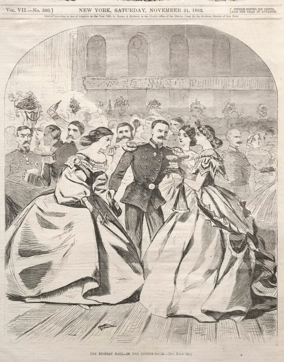 Der russische Ball - Im Speisesaal von Winslow Homer