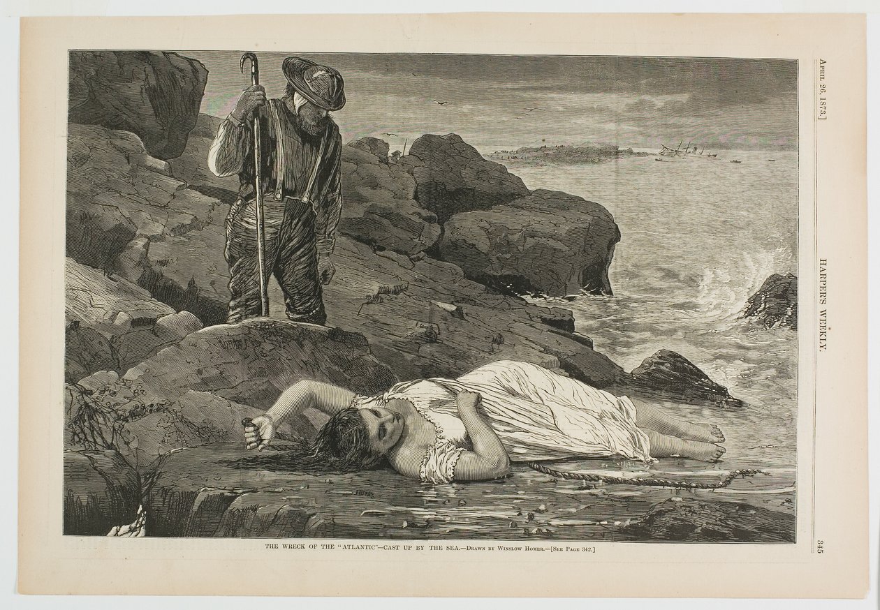 Das Wrack der "Atlantic"—An Land gespült vom Meer von Winslow Homer
